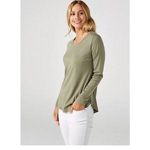 Isaac Mizrahi Live Essentials Pima long sleeve tee